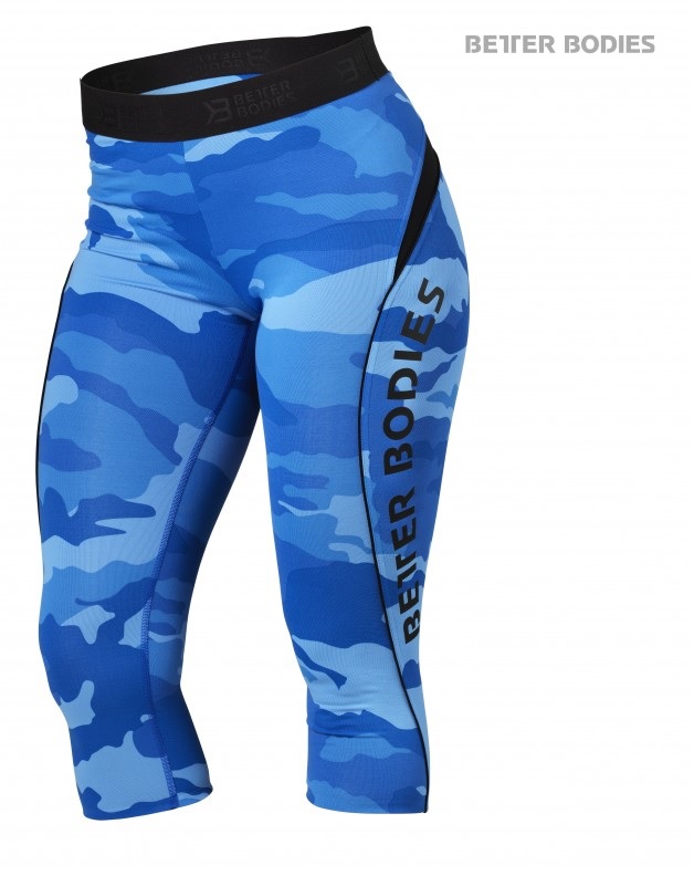 Better Bodies Fitness Curve Capri - Blue Camo