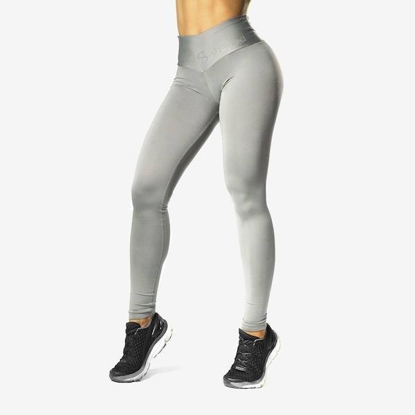 S-Shaped Leggings SARA Premium High Compression - Silver Grey