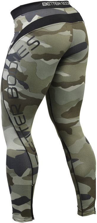 Better Bodies Camo long tights - Camo Green