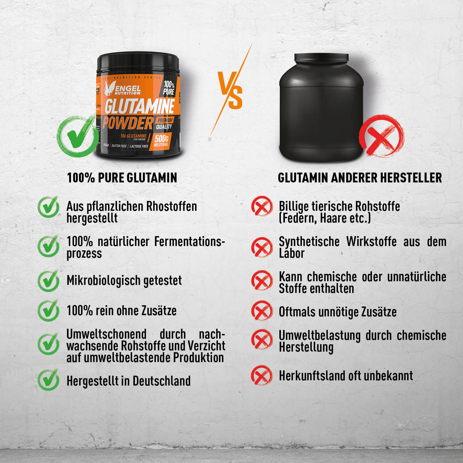 Engel Nutrition 100% Pure Glutamine Powder - 500g