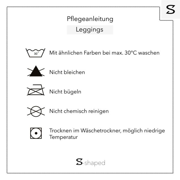 S-Shaped Leggings Sara Basic - Anthrazit Melange