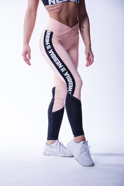 Nebbia High Waist Mesh Leggings - Salmon