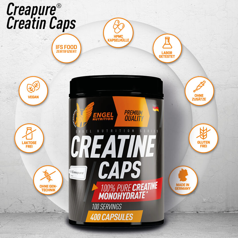 Engel Nutrition 100% Pure Creatine Caps - 400 Kapseln