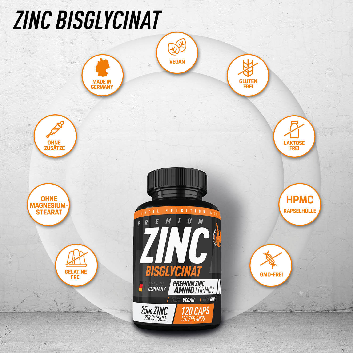 Engel Nutrition Zinc Bisglycinat  - 120 Kapseln