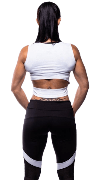 Fitnessvictim Women Backless Crop Top - Weiß