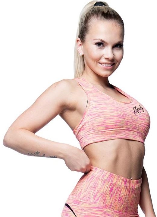 Anarchy Apparel Cushy Sports Bra - Pink/Gelb