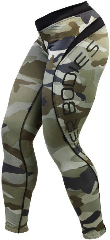 Better Bodies Camo long tights - Camo Green