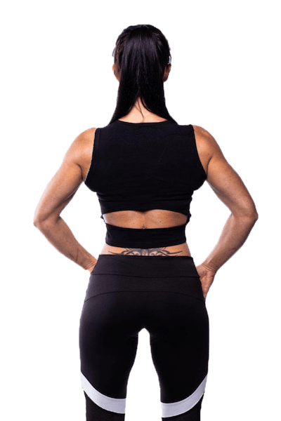Fitnessvictim Women Backless Crop Top - Schwarz