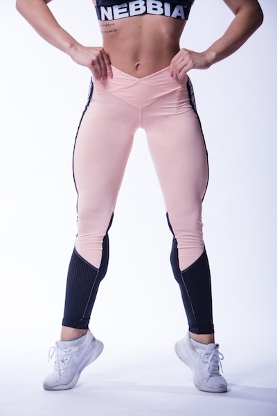Nebbia High Waist Mesh Leggings - Salmon