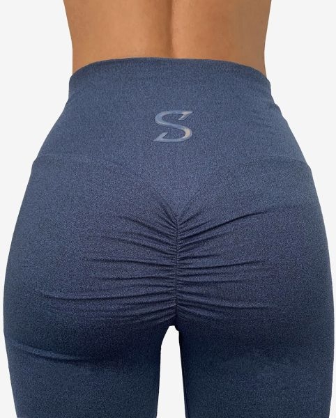 S-Shaped Leggings Sara Basic - Navy Melange