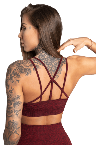 Gym Glamour Seamless Sports Bra - Burgund Melange