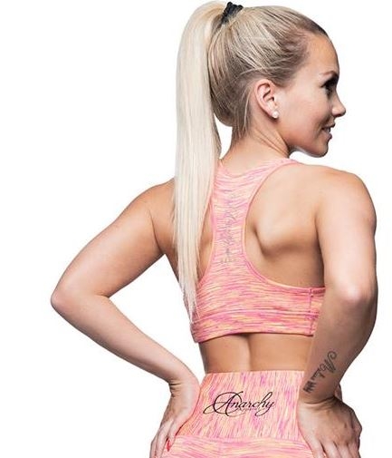 Anarchy Apparel Cushy Sports Bra - Pink/Gelb