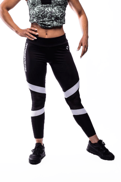 Fitnessvictim Women Killer Lines Leggings - Black and White