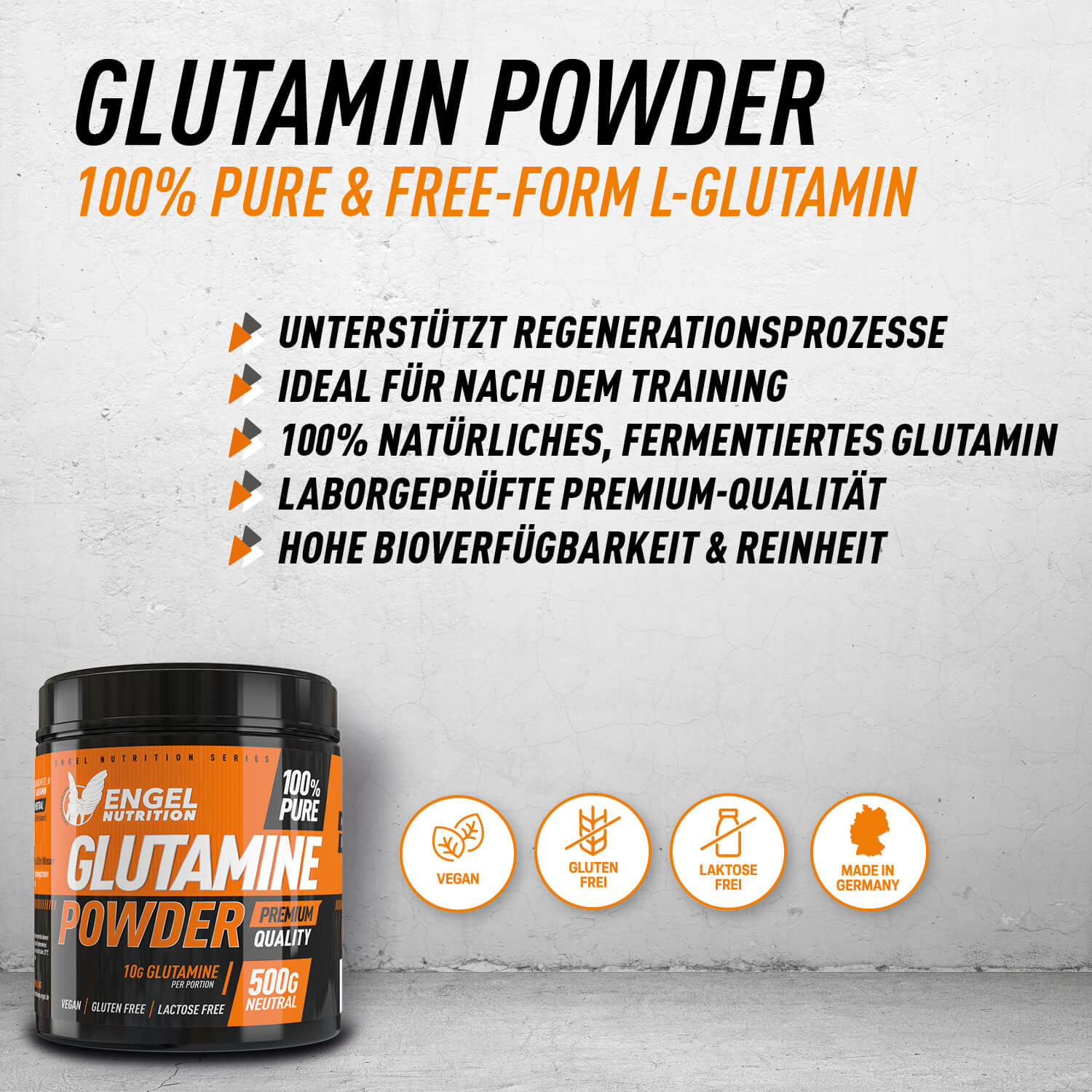 Engel Nutrition 100% Pure Glutamine Powder - 500g
