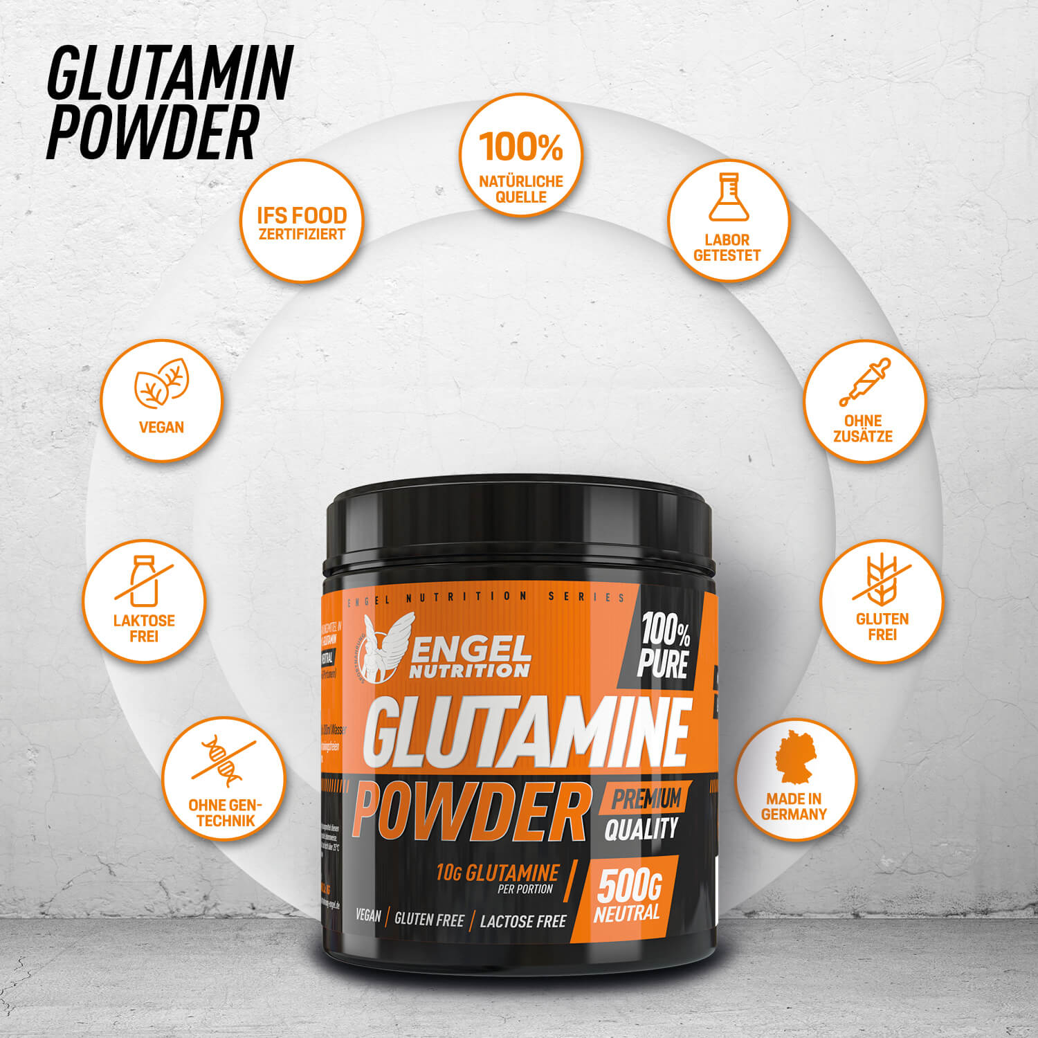 Engel Nutrition 100% Pure Glutamine Powder - 500g