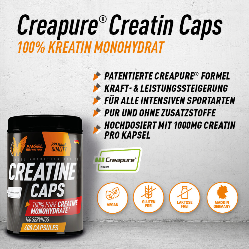 Engel Nutrition 100% Pure Creatine Caps - 400 Kapseln