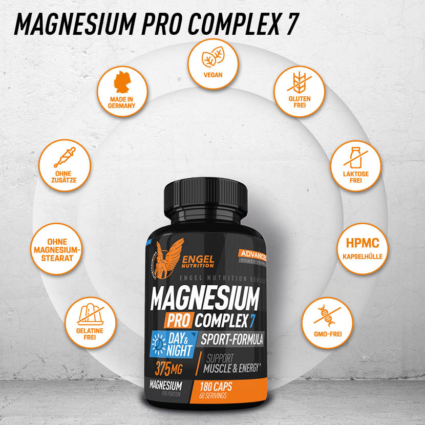 Engel Nutrition Magnesium Pro Complex 7 | Sport Formula - 180 Kapseln
