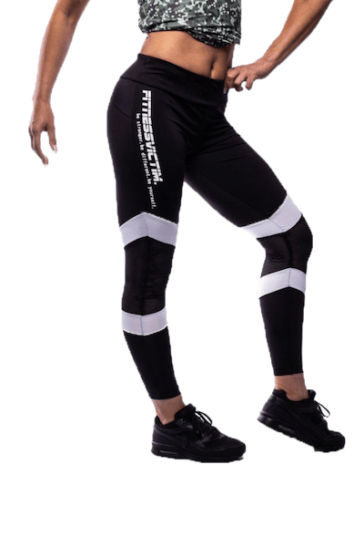 Fitnessvictim Women Killer Lines Leggings - Black and White