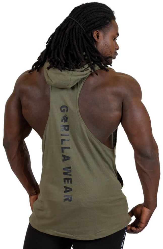 Gorilla Wear Lawrence Hooded Tank Top - Army Green