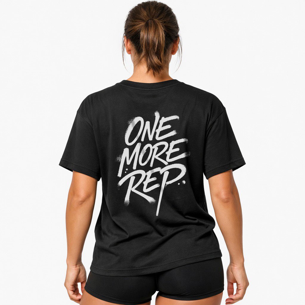One More Rep Tag (Backprint) Oversized Shirt