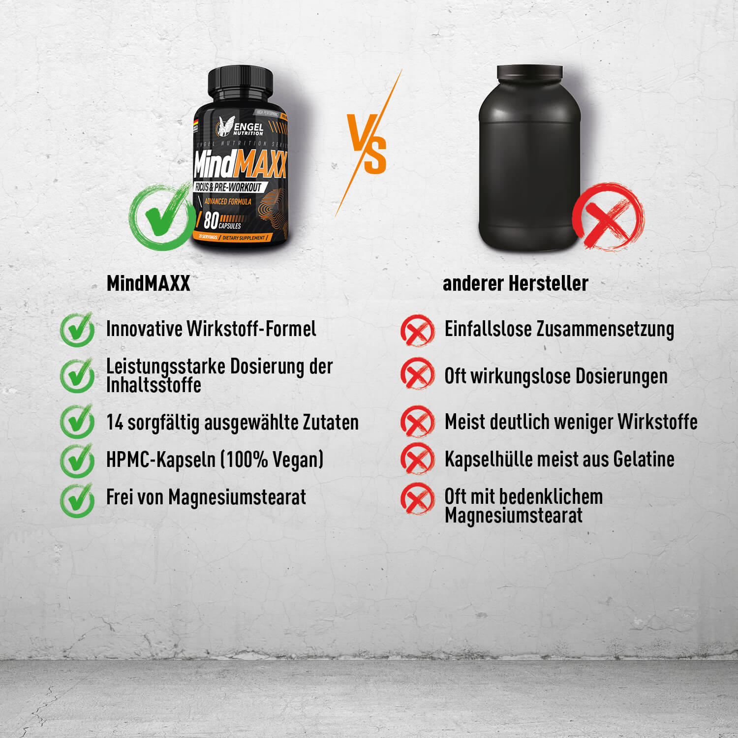 Engel Nutrition MindMAXX® Focus- & Pre-Workout - 80 Kapseln