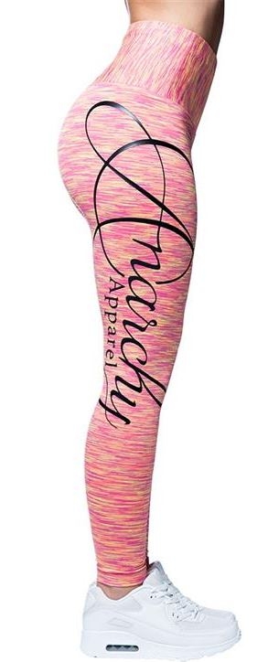 Anarchy Apparel Cushy Leggings - Pink/Gelb