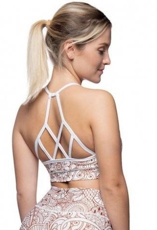 Anarchy Apparel Yoga Bra Mumbai - White/Brown