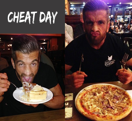 Cheat Meals Athlet isst sein Cheat Meal am Cheat Day