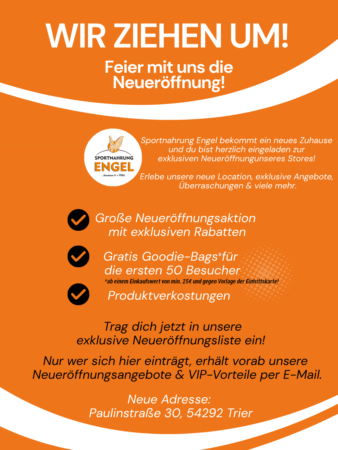 Neueröffnung Sportnahrung Engel