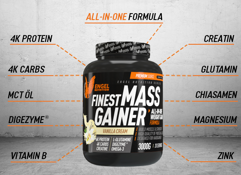 Finest Mass Gainer Inhaltsstoffe Finest Mass Gainer Inhaltsstoffe