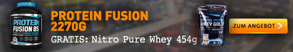 Protein Fusion Mehrkomponentenprotein plus Whey Protein gratis Protein Fusion Mehrkomponentenprotein plus Whey Protein gratis