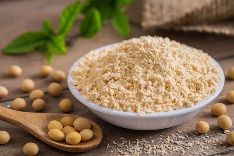 Sojaproteinpulver Sojaproteinpulver und Sojabohnen
