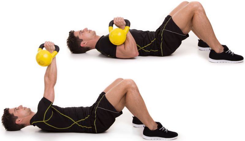 Kettlebell Swing Floorpress Einarmig Kettlebell Swing Floor Press Einarmig