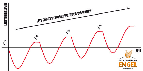 Leistungskurve Superkomensation Leistungskurve der Superkompensation