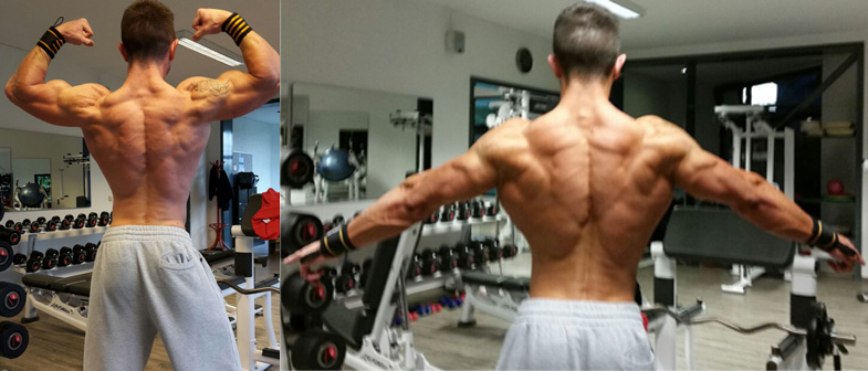 Definierter R&uuml;cken Mens Physique Athlet Andre Conrad